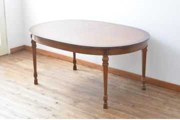 中古　美品　DREXEL HERITAGE(ドレクセルヘリテイジ)　FRANCESCA(フランチェスカ)シリーズ　優美な佇まいのダイニングテーブル(エクステンションテーブル)(定価約65万円)(R-053276)