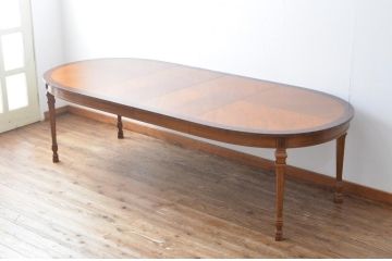 中古　美品　DREXEL HERITAGE(ドレクセルヘリテイジ)　FRANCESCA(フランチェスカ)シリーズ　優美な佇まいのダイニングテーブル(エクステンションテーブル)(定価約65万円)(R-053276)
