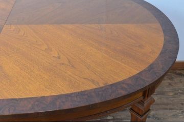 中古　美品　DREXEL HERITAGE(ドレクセルヘリテイジ)　FRANCESCA(フランチェスカ)シリーズ　優美な佇まいのダイニングテーブル(エクステンションテーブル)(定価約65万円)(R-053276)