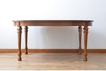 中古　美品　DREXEL HERITAGE(ドレクセルヘリテイジ)　FRANCESCA(フランチェスカ)シリーズ　優美な佇まいのダイニングテーブル(エクステンションテーブル)(定価約65万円)(R-053276)