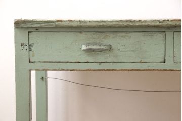 ヴィンテージ家具　インダストリアルなペイントカウンターテーブル(カウンターデスク、机、在宅ワーク、在宅用作業台)(R-053277)