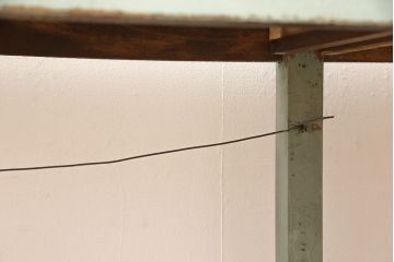 ヴィンテージ家具　インダストリアルなペイントカウンターテーブル(カウンターデスク、机、在宅ワーク、在宅用作業台)(R-053277)