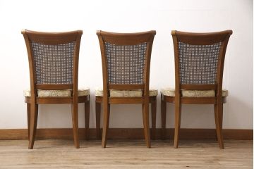 中古　DREXEL HERITAGE(ドレクセルヘリテイジ)のFRANCESCA(フランチェスカ)シリーズ　気品のあるサイドチェア3脚セット(ダイニングチェア、椅子)(定価約48万円・3脚)(R-053279)