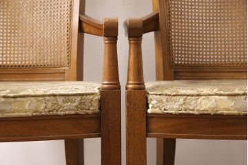 中古　DREXEL HERITAGE(ドレクセルヘリテイジ)のFRANCESCA(フランチェスカ)シリーズ　優美なアームチェア2脚セット(ダイニングチェア、椅子)(定価約44万円・2脚)(R-053279)