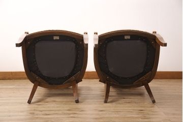 中古　DREXEL HERITAGE(ドレクセルヘリテイジ)のFRANCESCA(フランチェスカ)シリーズ　優美なアームチェア2脚セット(ダイニングチェア、椅子)(定価約44万円・2脚)(R-053279)