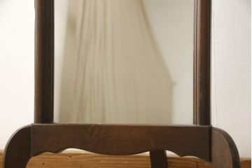 イギリスビンテージ　猫脚がかわいらしいスタンドミラー(鏡、姿見、ヴィンテージ)(R-053289)