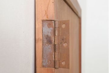 アンティーク建具　ダイヤガラス入りで大正ロマンな趣を感じる木製ドア(扉、建具)(R-053291)