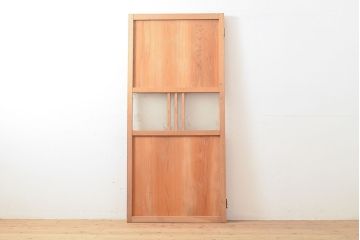 アンティーク建具　ダイヤガラス入りで大正ロマンな趣を感じる木製ドア(扉、建具)(R-053291)