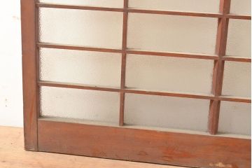 アンティーク建具　シンプルなデザインとダイヤガラスが魅力の引き戸1枚(ガラス戸、建具)(R-053292)