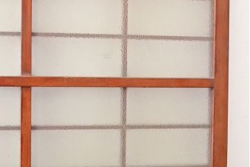 アンティーク建具　シンプルなデザインとダイヤガラスが魅力の引き戸1枚(ガラス戸、建具)(R-053292)