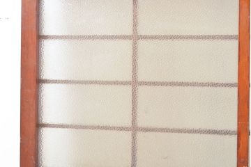 アンティーク建具　シンプルなデザインとダイヤガラスが魅力の引き戸1枚(ガラス戸、建具)(R-053292)