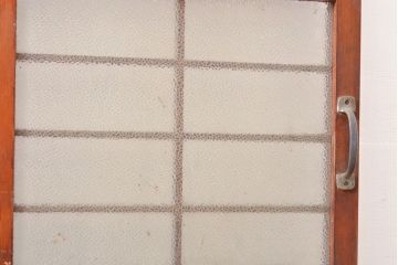 アンティーク建具　シンプルなデザインとダイヤガラスが魅力の引き戸1枚(ガラス戸、建具)(R-053292)