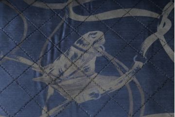 中古　GUCCI(グッチ)　本革　バラのデザインがエレガントな雰囲気を高める2人掛けレザーソファ(フォルミタリア製、二人掛け、2P)(定価約140万円)(R-053299)