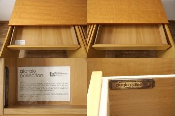 中古　美品　イタリア　giorgio collection(ジョルジオコレクション)　高級感のある佇まいのサイドボード(キャビネット、収納棚、戸棚)(定価約190万円)(R-053306)