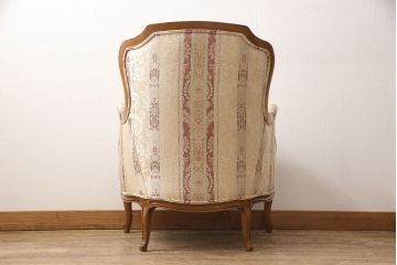 中古　美品　DREXEL HERITAGE(ドレクセルヘリテイジ)　 Upholstery(アップホルスタリー)　エレガントな佇まいのラウンジチェア(一人掛けソファ、1P、アームソファ)(定価約59万円)(R-053324)