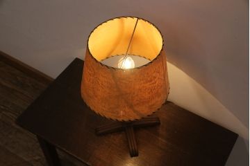 和製ビンテージ　希少品!　永田良介商店　温かみのある色合いがほっこりした空間を演出するテーブルランプ(スタンドライト、卓上照明、ヴィンテージ)(R-053333)