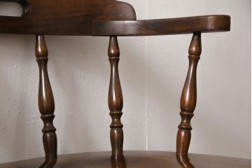 ビンテージ家具　飛騨産業　穂高シリーズ　キツツキマーク　木のぬくもりを感じるアームチェア2脚セット(キャプテンチェア、椅子、板座チェア、ヴィンテージ)(R-053336)