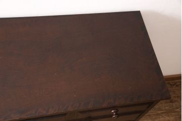 中古　北海道民芸家具　上品な佇まいが魅力的なチェスト(整理タンス、収納タンス、衣装タンス、引き出し)(R-053337)