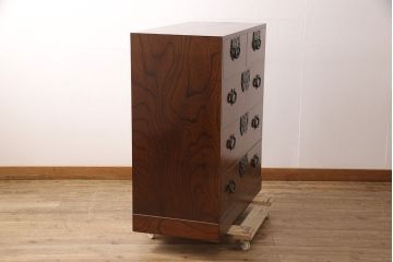 中古　美品　岩谷堂箪笥　くっきりとした杢目が上質な雰囲気を醸し出す整理箪笥(和タンス、衣装箪笥、引き出し、チェスト)(R-053343)