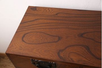 中古　美品　岩谷堂箪笥　くっきりとした杢目が上質な雰囲気を醸し出す整理箪笥(和タンス、衣装箪笥、引き出し、チェスト)(R-053343)