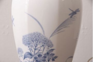 中古　大倉陶園　気品ある佇まいが魅力的なランプスタンド(テーブルスタンド、卓上照明)(R-053346)