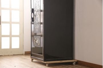 中古　最高級品　希少!　豪華絢爛な装飾が存在感を放つ螺鈿細工のワードローブ(定価約100万円)(衣装タンス、収納棚、洋服タンス)(R-053361)