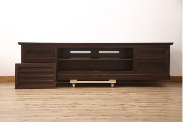 激レア!　中古　美品　松本民芸家具　和モダンな大人の空間づくりにぴったりな特注テレビ台(定価約65万円)(ローボード、テレビボード、戸棚)(R-053363)