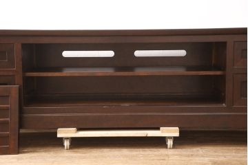 激レア!　中古　美品　松本民芸家具　和モダンな大人の空間づくりにぴったりな特注テレビ台(定価約65万円)(ローボード、テレビボード、戸棚)(R-053363)