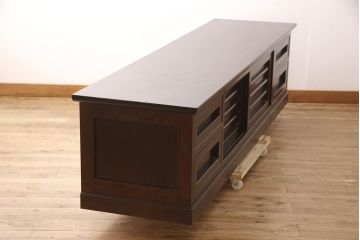 激レア!　中古　美品　松本民芸家具　和モダンな大人の空間づくりにぴったりな特注テレビ台(定価約65万円)(ローボード、テレビボード、戸棚)(R-053363)