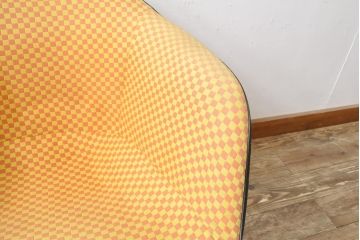 希少!　アメリカビンテージ　Hermanmiller(ハーマンミラー)　イームズシェルアームチェア　ロッカーベース　アップホルスター(ファブリック仕様)(ロッキングチェア、椅子、ヴィンテージ)(R-053364)