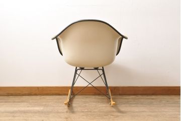希少!　アメリカビンテージ　Hermanmiller(ハーマンミラー)　イームズシェルアームチェア　ロッカーベース　アップホルスター(ファブリック仕様)(ロッキングチェア、椅子、ヴィンテージ)(R-053364)