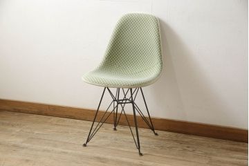 希少!　アメリカビンテージ　Hermanmiller(ハーマンミラー)　イームズシェルチェア　アップホルスター(サイドチェア、椅子、ヴィンテージ)(R-053366)