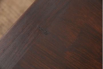 アンティーク家具　明治期　美しい木肌を堪能できる総シタン材製の文人文机(座卓、ローテーブル、総紫檀材)(R-053373)