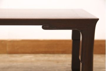 アンティーク家具　明治期　美しい木肌を堪能できる総シタン材製の文人文机(座卓、ローテーブル、総紫檀材)(R-053373)
