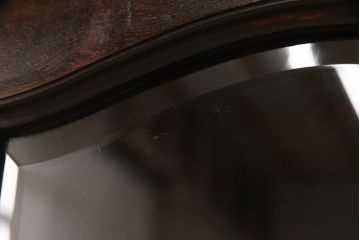 中古　松本民芸家具　特注品!ボールフット　洗練された佇まいが上品な食器棚(収納棚、戸棚、本箱、キャビネット)(R-053374)