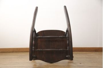 中古　美品　九州民芸家具　ゆったりとしたくつろぎの時間におすすめなロッキングチェア(アームチェア、椅子、板座チェア)(R-053379)