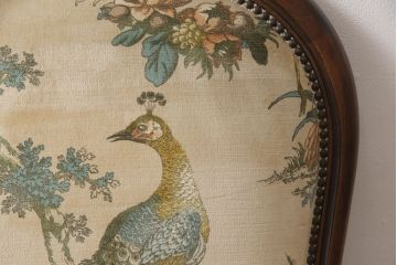 イタリアビンテージ　絶版品　イタリア高級家具　SELVA(セルバ)社製　オリエンタルな雰囲気が魅力の希少なラウンジアームチェア(椅子、ヴィンテージ)(R-053380)