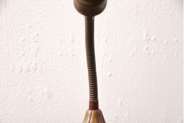 アンティーク照明　昭和初期　台座のデザインがおしゃれ!使い込まれた風合いが味わい深いデスクスタンド(スタンドライト、卓上照明)(R-053387)