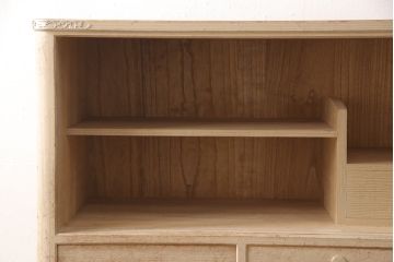 中古　リメイク　伝統工芸士・中沢和夫作　一峰　上品な和を演出する細やかな金具が魅力的な加茂桐箪笥・上段(胴丸、桐たんす、衣装箪笥、和タンス、洋服タンス)(R-053390)