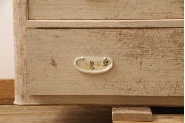 中古　リメイク　伝統工芸士・中沢和夫作　一峰　上品な和を演出する細やかな金具が魅力的な加茂桐箪笥・上段(胴丸、桐たんす、衣装箪笥、和タンス、洋服タンス)(R-053390)