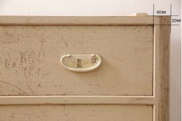 中古　天板リメイク　伝統工芸士・中沢和夫作　一峰　上品な和を演出する細やかな金具が魅力的な加茂桐箪笥・下段(胴丸、桐たんす、衣装箪笥、和タンス、洋服タンス、リビングボード、テレビ台)(R-053391)