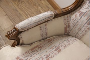 中古　美品　DREXEL HERITAGE(ドレクセルヘリテイジ)　 Upholstery(アップホルスタリー)　気品ある佇まいが高級感溢れるラウンジチェア(一人掛けソファ、1P、アームソファ)(定価約59万円)(R-053395)
