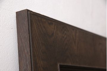和製ビンテージ　永田洋家具店　永田良介商店　絵画を飾ったようなおしゃれな空間を演出するステンドグラス入り木製ドア(扉、建具、ヴィンテージ)(R-053401)
