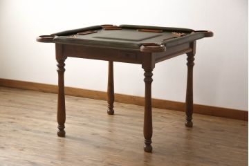 新古品　展示品　超美品!　バロッサバレンティ(VARO,S.A. VALENTI)　本革　ディスプレイとしてもおすすめのレザートップゲームテーブル(机、在宅ワーク、在宅用デスク)(定価約80万円)(R-053404)