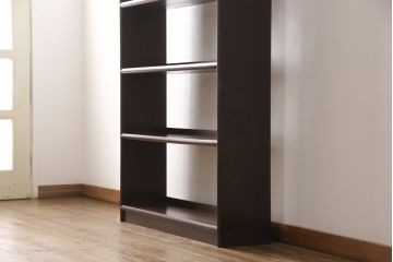 中古　希少!　民芸家具　シンプルなデザインで取り入れやすい本棚(ブックシェルフ、書棚、飾り棚、オープンラック)(R-053410)