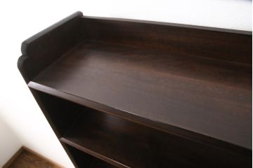 中古　希少!　民芸家具　シンプルなデザインで取り入れやすい本棚(ブックシェルフ、書棚、飾り棚、オープンラック)(R-053410)