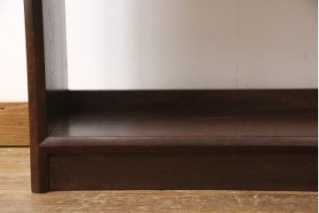 中古　希少!　民芸家具　シンプルなデザインで取り入れやすい本棚(ブックシェルフ、書棚、飾り棚、オープンラック)(R-053410)