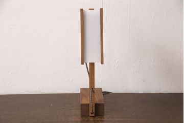 中古　造形家　丹羽望　2are3(ツーアースリー)　Duck　ウォールナット　高さを変えられて便利!おしゃれなスイッチが魅力のデスクランプ(デスクスタンド、卓上照明)(R-053415)