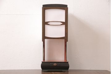 和製アンティーク　美品　漆塗り　粋な情緒溢れる佇まいが魅力の行灯(行燈、照明、スタンド)(R-053416)