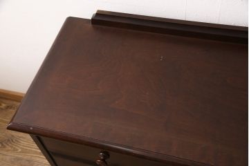 中古　北海道民芸家具　和洋どちらにも合うシックなサイドボード(チェスト、引き出し、サイドチェスト)(R-053424)